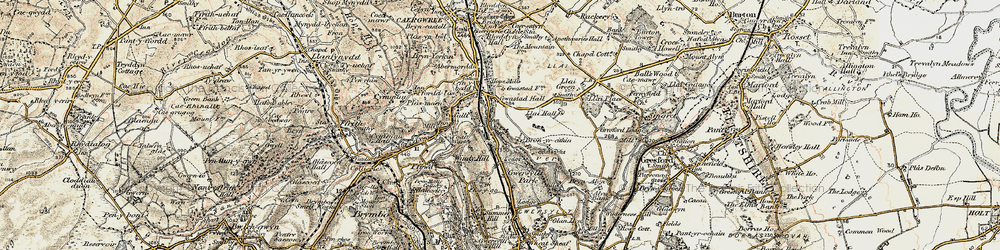 Old map of Sydallt in 1902-1903