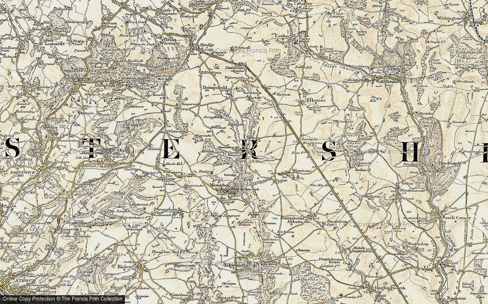 Old Map of Syde, 1898-1899 in 1898-1899