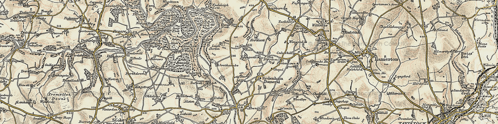 Old map of Sydenham Damerel in 1899-1900