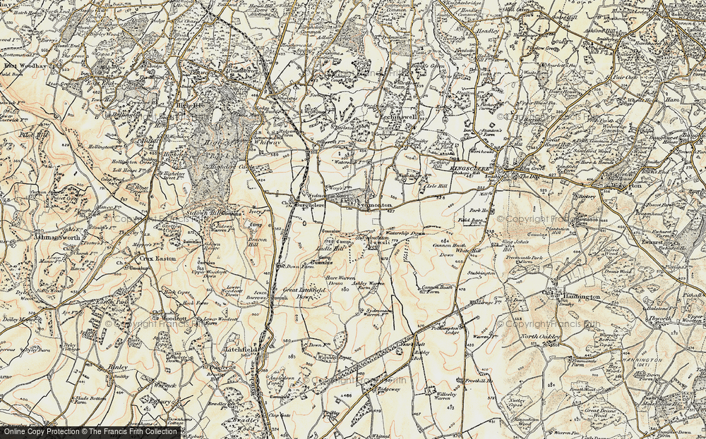 Old Map of Sydmonton, 1897-1900 in 1897-1900