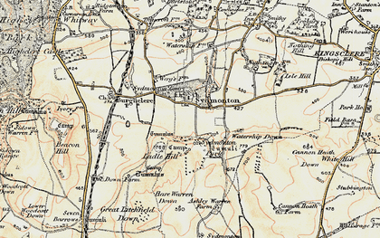 Old map of Sydmonton in 1897-1900