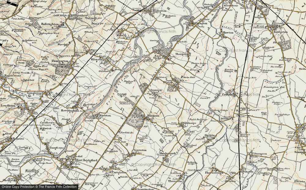 Old Map of Syerston, 1902-1903 in 1902-1903