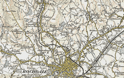 Old map of Syke in 1903