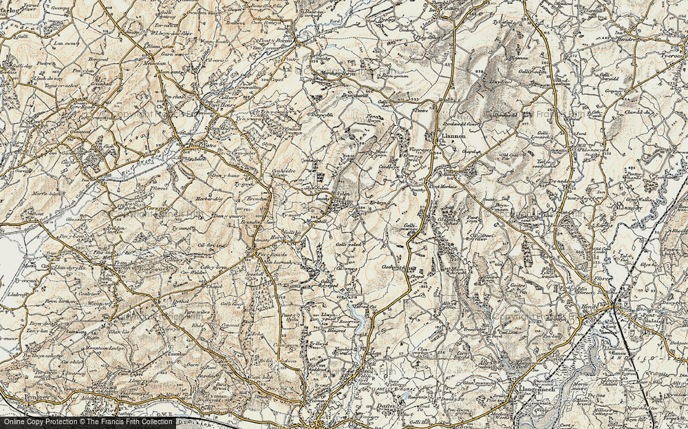 Old Map of Sylen, 1900-1901 in 1900-1901