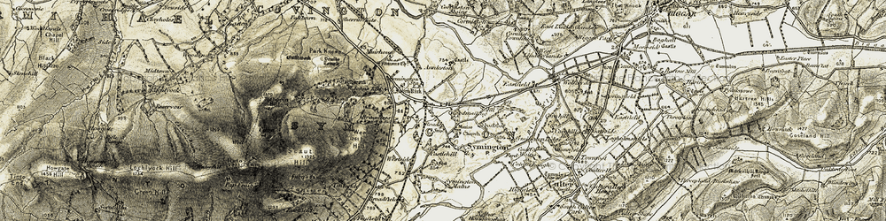 Old map of Symington in 1904-1905