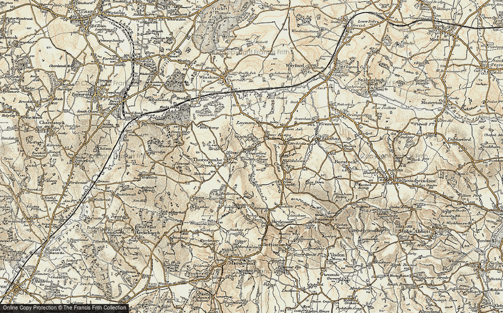Old Map of Synderford, 1898-1899 in 1898-1899