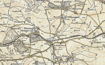 Old map of Syreford in 1898-1900
