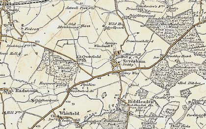 Old map of Brackley Hatch in 1898-1901