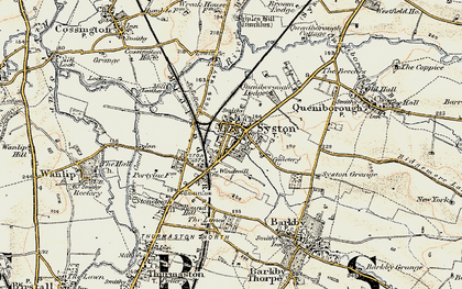 Old map of Barkby Lodge in 1902-1903