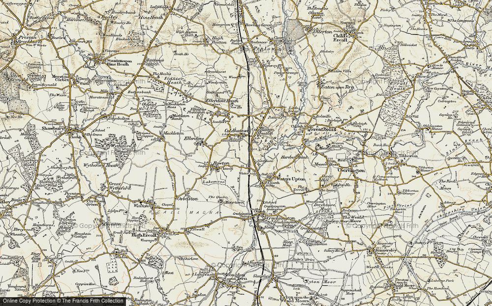 Old Map of Sytch Lane, 1902 in 1902