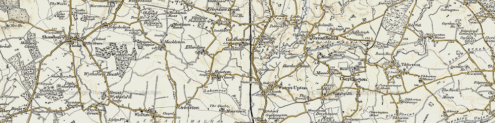Old map of Sytch Lane in 1902