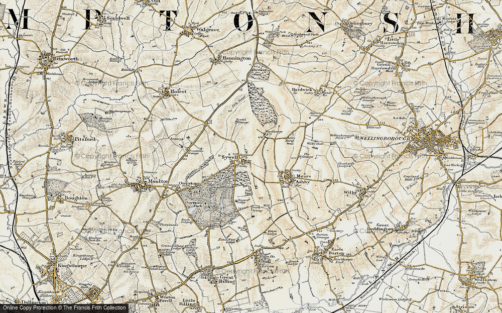 Old Map of Sywell, 1901 in 1901