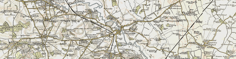 Old map of Tadcaster in 1903-1904