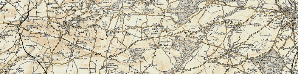 Old map of Tadhill in 1899
