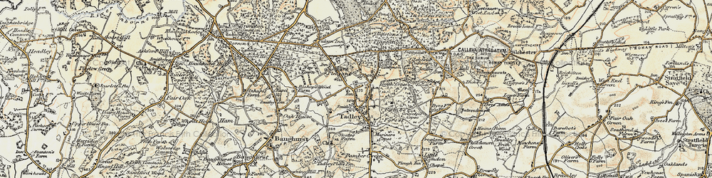 Old map of Tadley in 1897-1900