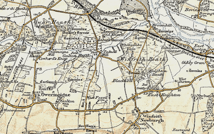Old map of West Fossil in 1899-1909
