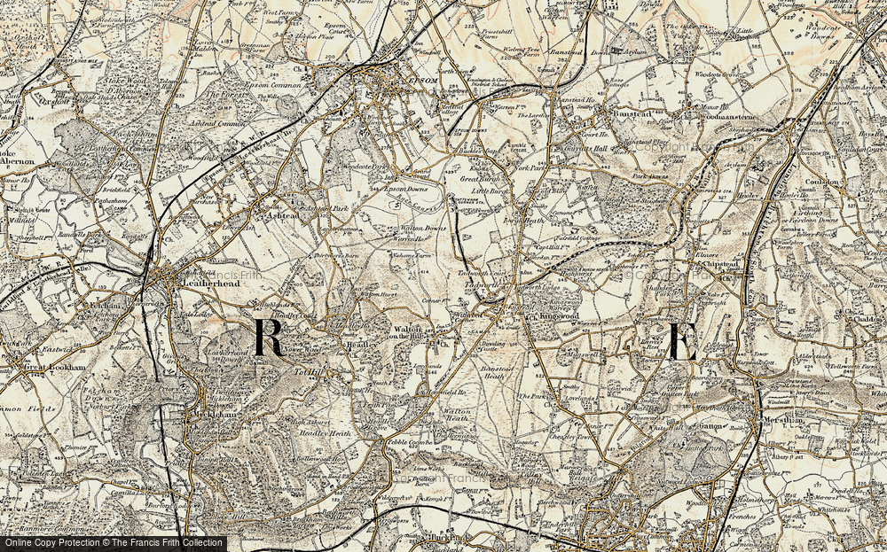 Old Map of Tadworth, 1897-1909 in 1897-1909