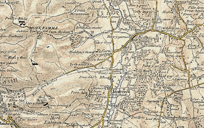 Old map of Bryn-Bowlio in 1902-1903