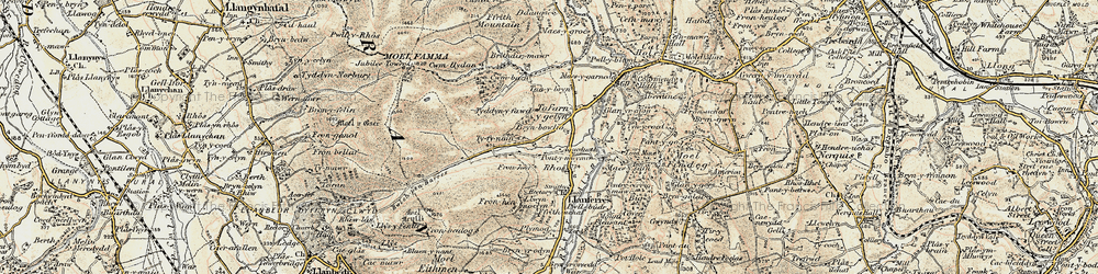 Old map of Bryn Eithen in 1902-1903
