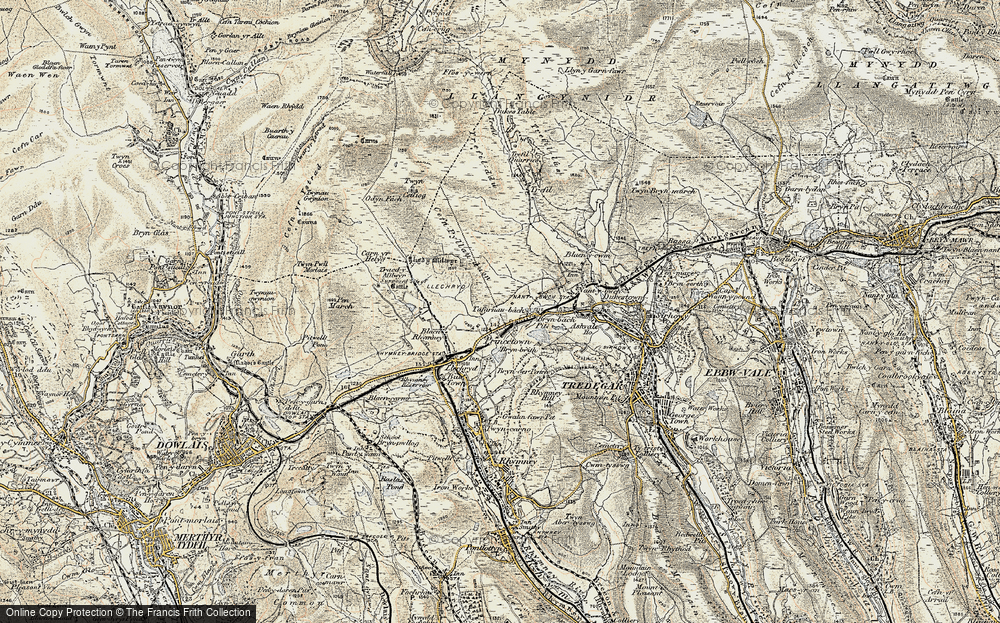 Old Map of Tafarnaubach, 1899-1900 in 1899-1900