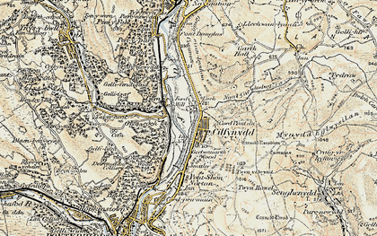 Old map of Taff Vale in 1899-1900