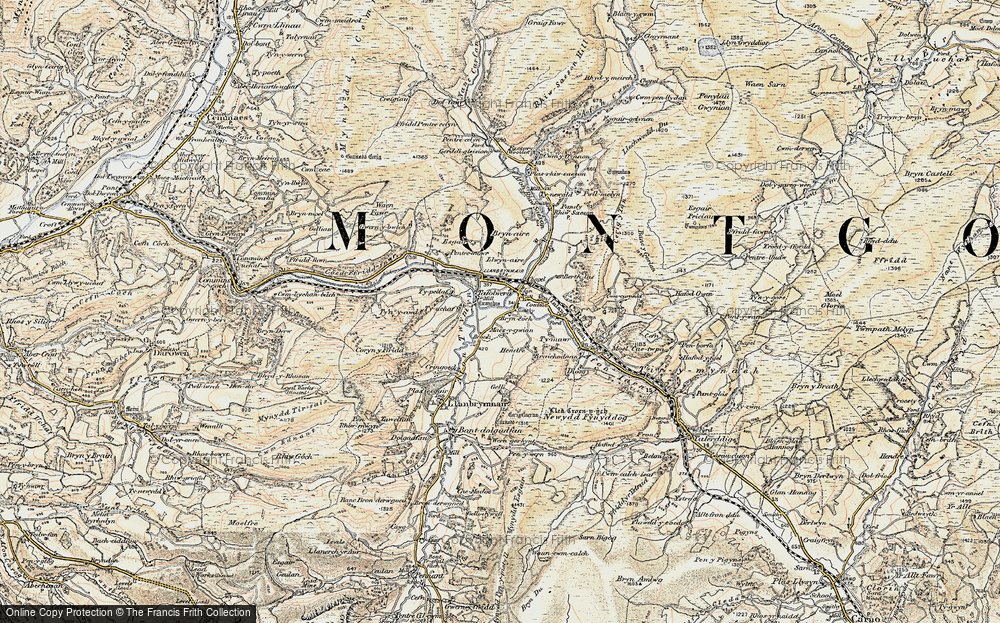 Old Map of Tafolwern, 1902-1903 in 1902-1903