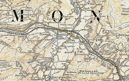 Old map of Tafolwern in 1902-1903