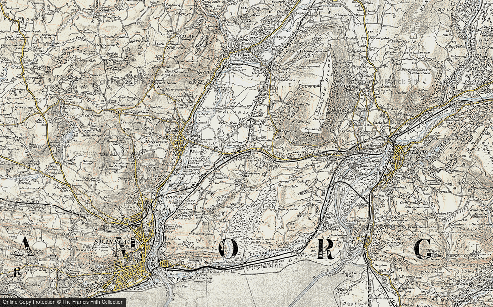 Old Map of Tai'r-ysgol, 1900-1901 in 1900-1901