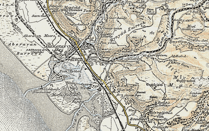 Old map of Taibach in 1900-1901
