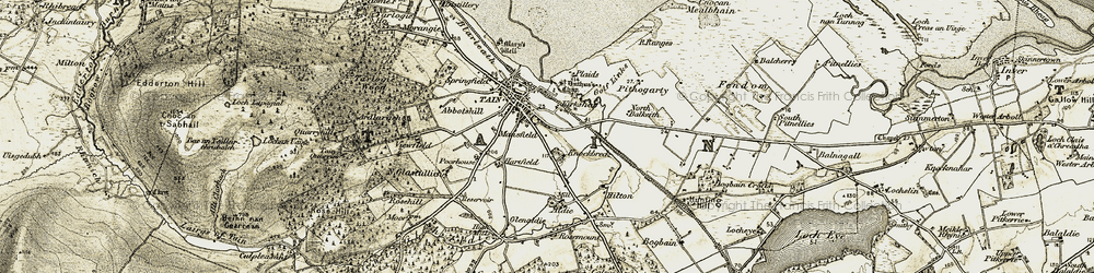 Old map of Ardlarach in 1911-1912