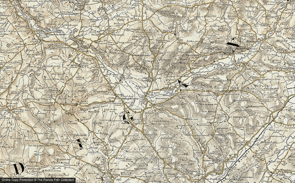 Old Map of Tal-sarn, 1901-1903 in 1901-1903