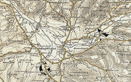 Old map of Tal-sarn in 1901-1903