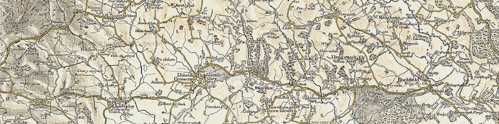 Old map of Tal-y-coed in 1899-1900