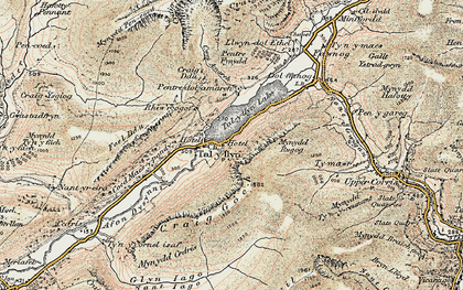 Old map of Briddellarw in 1902-1903