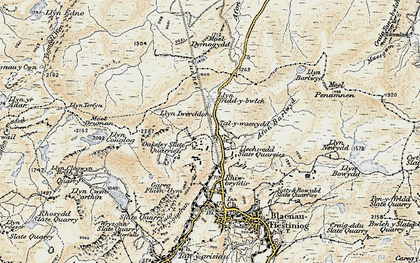 Old map of Afon Barlwyd in 1903