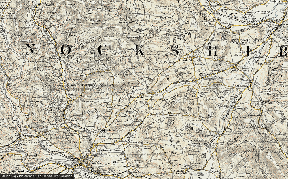 Old Map of Talachddu, 1900-1901 in 1900-1901