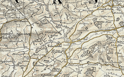 Old map of Talachddu in 1900-1901