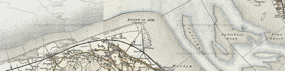 Old map of Talacre in 1902-1903