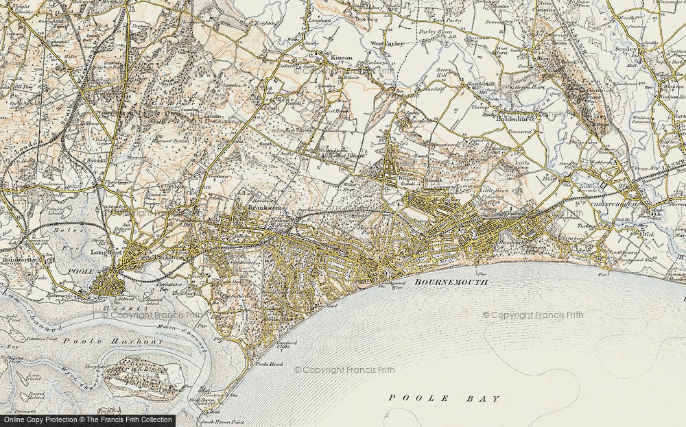 Old Map of Talbot Woods, 1899-1909 in 1899-1909