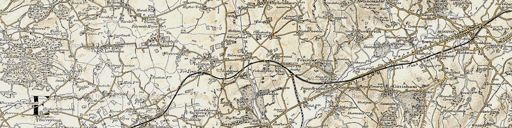 Old map of Talewater in 1898-1900