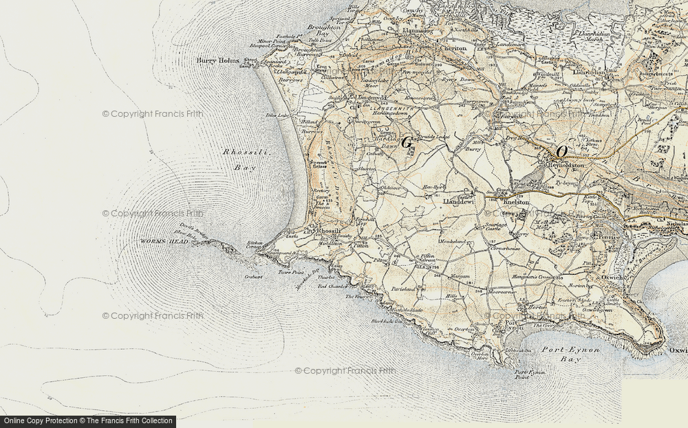 Old Map of Talgarth's Well, 1900-1901 in 1900-1901