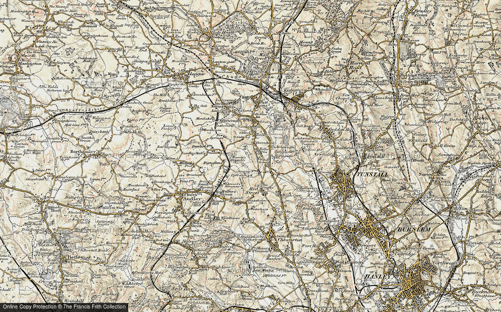 Old Map of Talke Pits, 1902 in 1902
