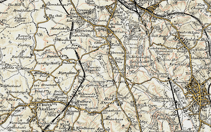 Old map of Talke Pits in 1902