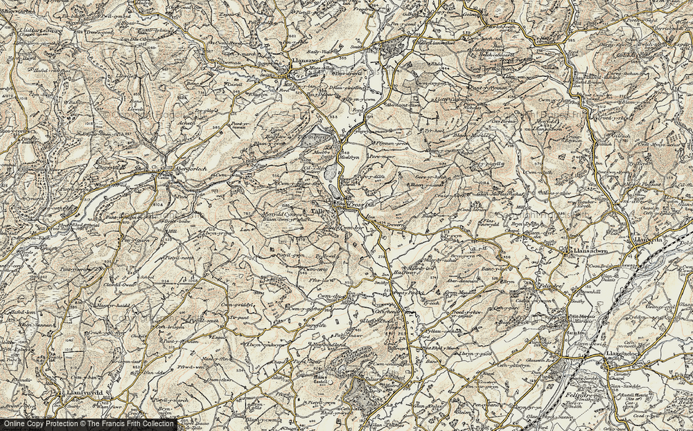 Old Map of Talley, 1900-1901 in 1900-1901