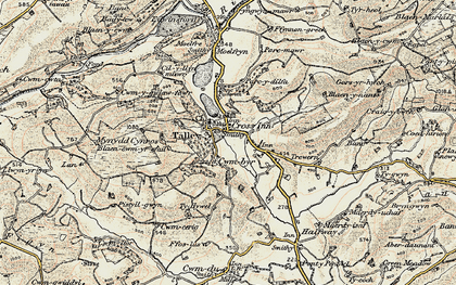Old map of Talley in 1900-1901