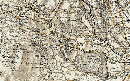 Old map of Talwrn in 1902-1903