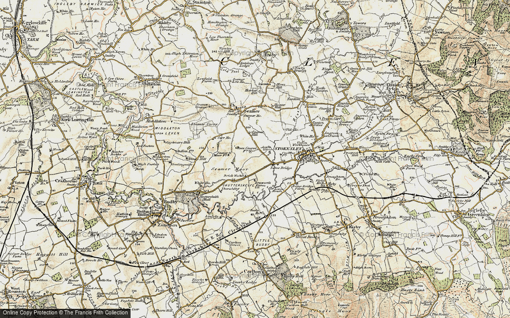 Old Map of Historic Map covering Windy Hill in 1903-1904