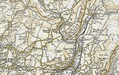 Old map of Saddleworth in 1903