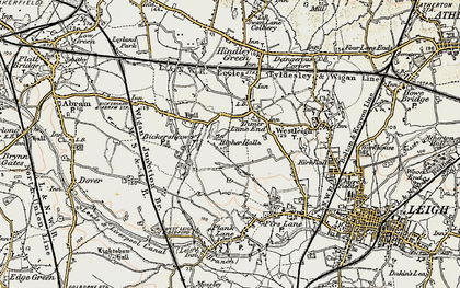 Old map of Tamer Lane End in 1903