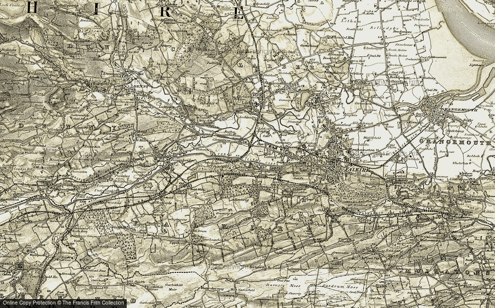 Old Map of Historic Map covering Bogton in 1904-1907